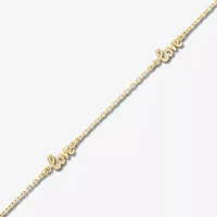 10K Gold 10 Inch Solid Cable Ankle Bracelet