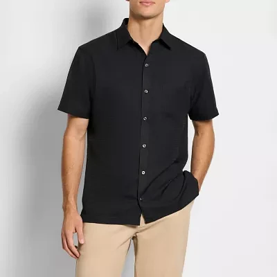 Van Heusen Weekend Mens Short Sleeve Moisture Wicking Quick Dry Camp Shirt