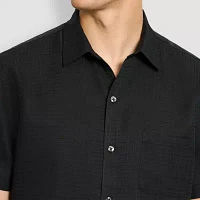 Van Heusen Weekend Mens Short Sleeve Moisture Wicking Quick Dry Camp Shirt