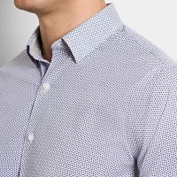 Van Heusen Everyday Defense Stainsheild Slim Mens Fit Long Sleeve Abstract Button-Down Shirt