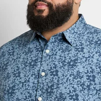 Van Heusen Big and Tall Mens Moisture Wicking Regular Fit Short Sleeve Button-Down Shirt