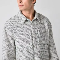 Forever 21 Mens Long Sleeve Checked Button-Down Shirt