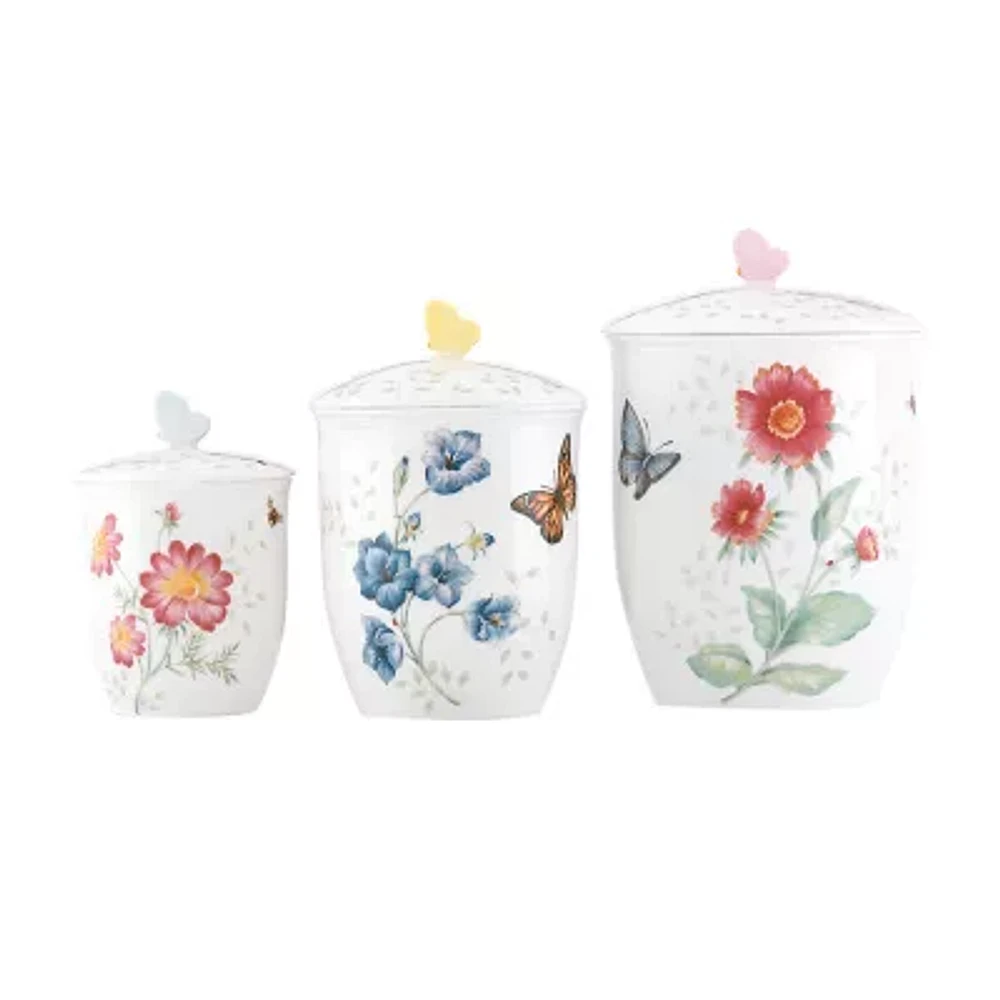 Lenox Butterfly Meadow Porcelain 3-pc. Canister Set