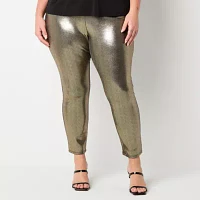 Bold Elements Plus Womens Mid Rise Full Length Leggings