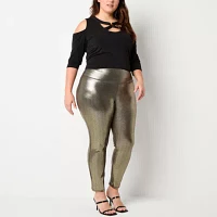 Bold Elements Plus Womens Mid Rise Full Length Leggings