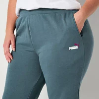 PUMA Womens Mid Rise Cuffed Sweatpant Plus