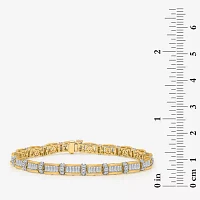 (I / I1) 5 CT. T.W. Lab Grown White Diamond 10K Gold 7.25 Inch Tennis Bracelet