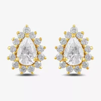 1/2 CT. T.W. Lab Grown White Diamond 10K Gold 7.8mm Pear Stud Earrings