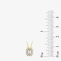 Womens 1/2 CT. T.W. Lab Grown White Diamond 10K Gold Pendant Necklace