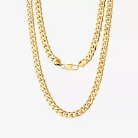 Shaquille O'Neal Xlg Stainless Steel Solid Curb Chain Necklace