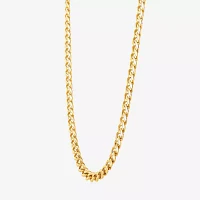 Shaquille O'Neal Xlg Stainless Steel Solid Curb Chain Necklace