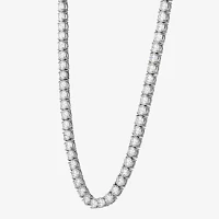 Shaquille O'Neal XLG Mens White Cubic Zirconia Stainless Steel Tennis Necklaces