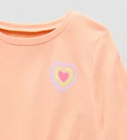 Okie Dokie Toddler & Little Girls Round Neck Long Sleeve Graphic T-Shirt