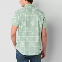 Arizona Mens ADAPTIVE Easy-on + Easy-off Short Sleeve Button-Down Shirt