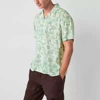 Arizona Mens Short Sleeve Button-Down Shirt