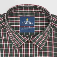 Stafford Mens Regular Fit Long Sleeve Tartan Plaid Dress Shirt