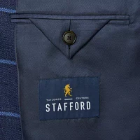Stafford Mens Windowpane Classic Fit Sport Coat