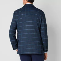 Stafford Mens Windowpane Classic Fit Sport Coat