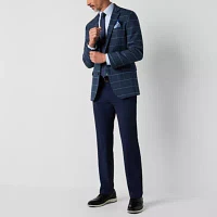 Stafford Mens Windowpane Classic Fit Sport Coat
