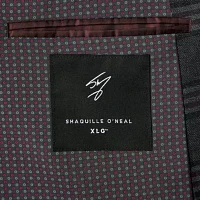 Shaquille O'Neal XLG Mens Big and Tall Plaid Stretch Fabric Classic Fit Sport Coats