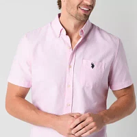 U.S. Polo Assn. Oxford Mens Classic Fit Short Sleeve Button-Down Shirt