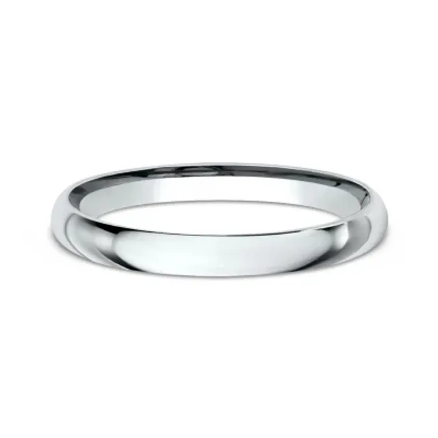 Ladies' 10.0mm Comfort Fit Flat Wedding Band in Sterling Silver