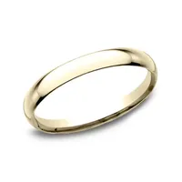 Womens 10K Yellow Gold 2MM Comfort-Fit Wedding Band