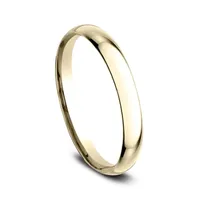 Womens 10K Yellow Gold 2MM Comfort-Fit Wedding Band