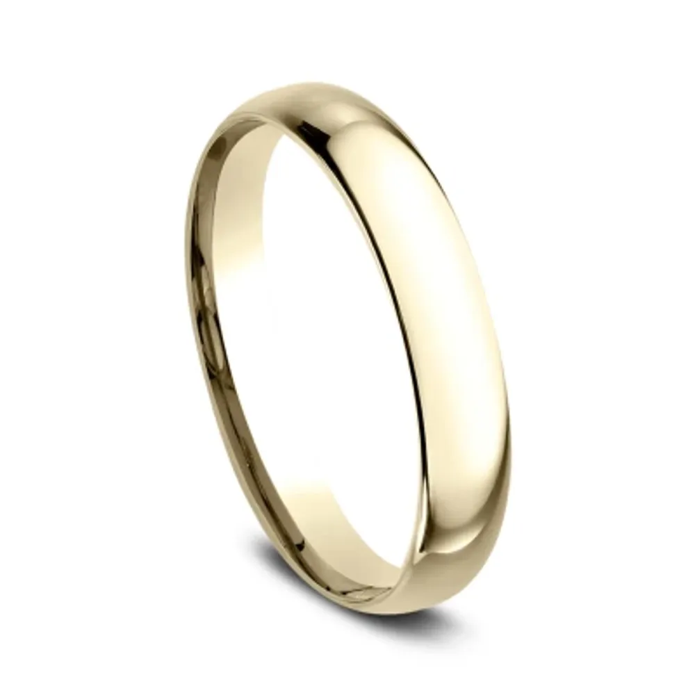 Womens 10K Yellow Gold 3MM Comfort-Fit Wedding Band