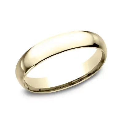 Womens 10K Yellow Gold 4MM Comfort-Fit Wedding Band