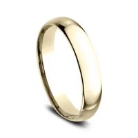 Womens 10K Yellow Gold 4MM Comfort-Fit Wedding Band