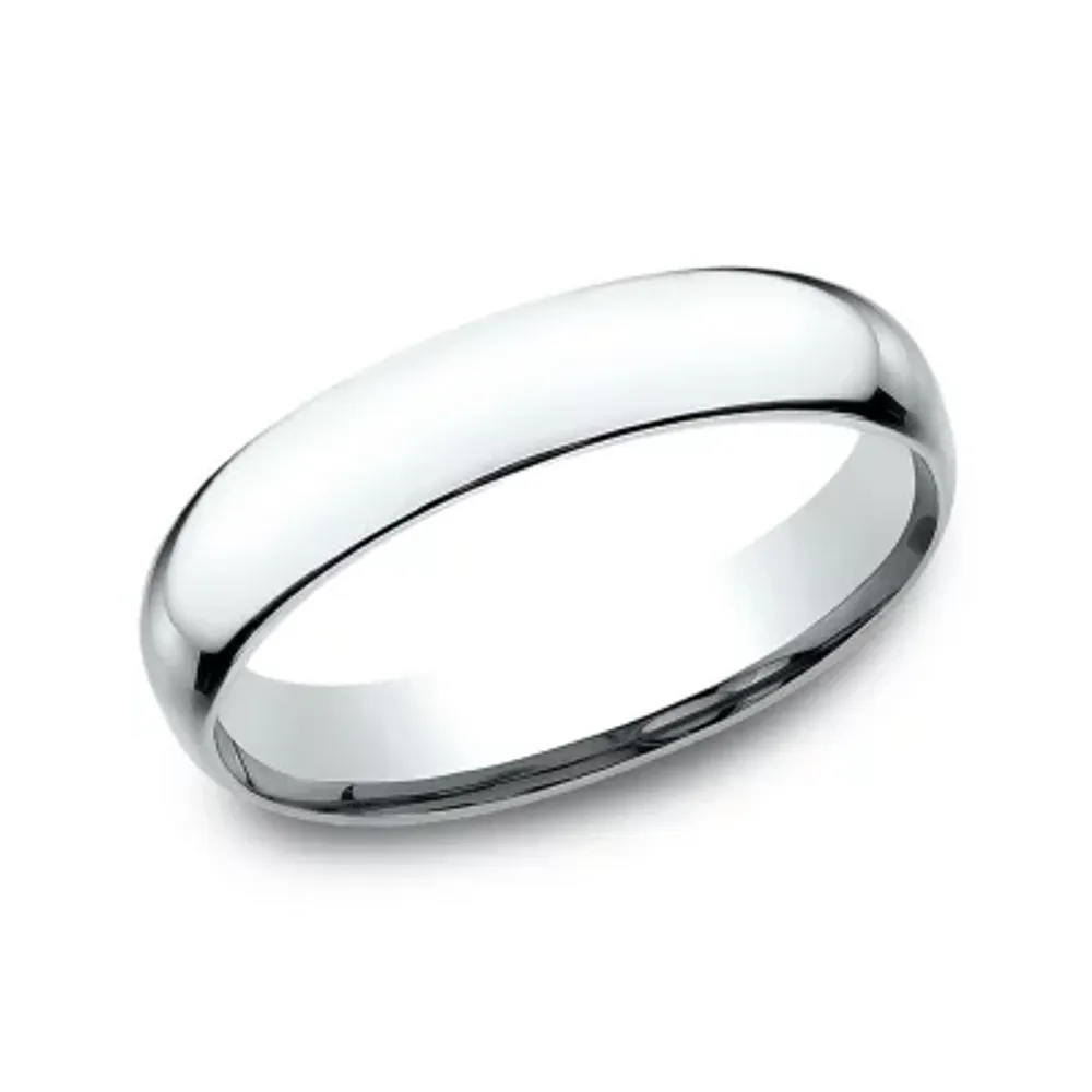 Womens 14K White Gold 4MM Light Comfort-Fit Wedding Band