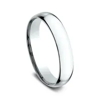 Womens 14K White Gold 4MM Light Comfort-Fit Wedding Band