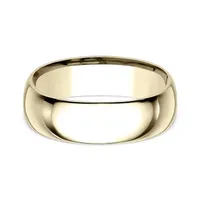 Mens 10K Yellow Gold 8MM Comfort-Fit Wedding Band