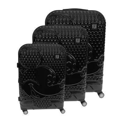 Hello Kitty Pose 3 pc set Hard-sided Spinner Luggage Black