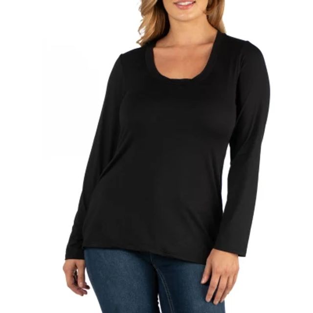 24/7 Comfort Apparel Short Sleeve Swing Tunic Top - JCPenney
