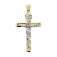 Crucufix Womens 14K Gold Cross Pendant