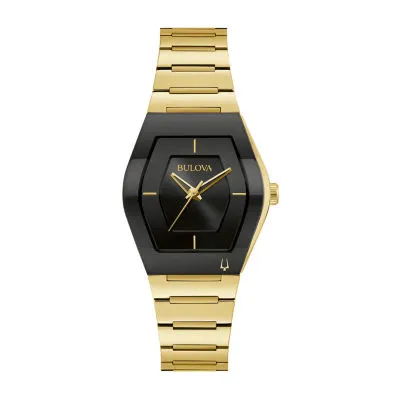 Bulova Unisex Adult Gold Tone Stainless Steel Bracelet Watch 97l164