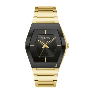 Bulova Unisex Adult Gold Tone Stainless Steel Bracelet Watch 97a164