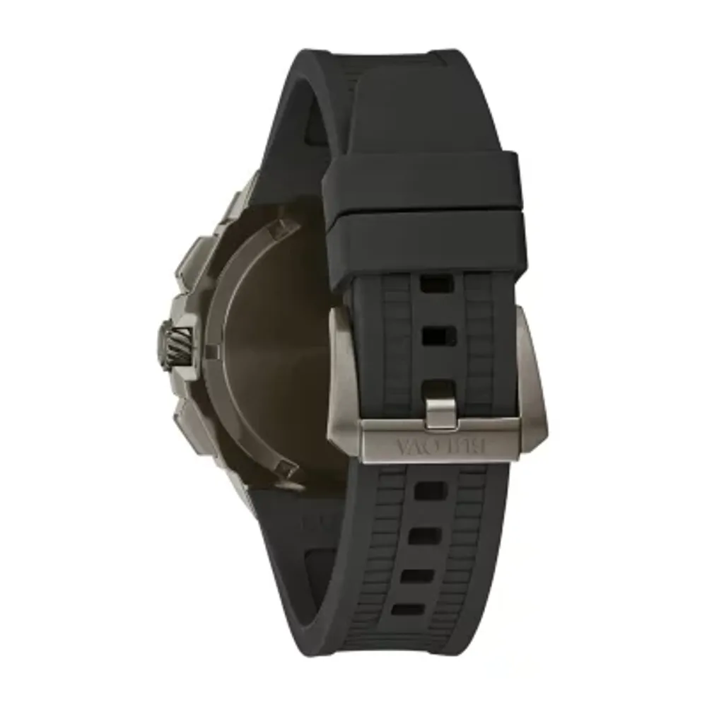 Bulova Precisionist Mens Black Strap Watch 98b358