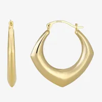 10K Gold 26mm Square Hoop Earrings