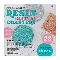 Art 101 Crafts Resin Glitter Coasters with 23 Pieces