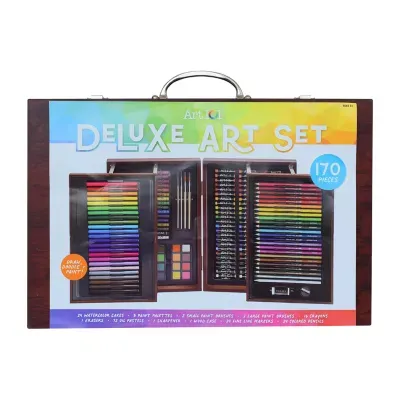 Art 101 Multimedia Illustration 85 Piece Wood Art Set Featuring Illy  Markers