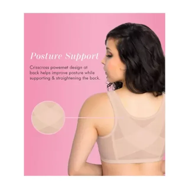 Exquisite Form® Women's FULLY Lace Wireless Back & Posture Support Bra with  Front Closure-5100565