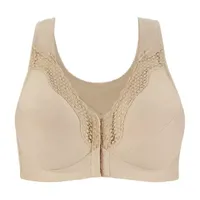 Exquisite Form® Women's FULLY Wireless Cotton Back & Posture Support Bra with Front Closure Lace- 5100531