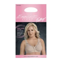 Exquisite Form® Women's FULLY Wireless Cotton Back & Posture Support Bra with Front Closure Lace- 5100531