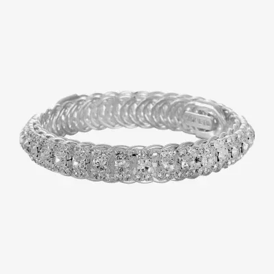 Monet Jewelry Silver Tone Coil Bangle Bracelet