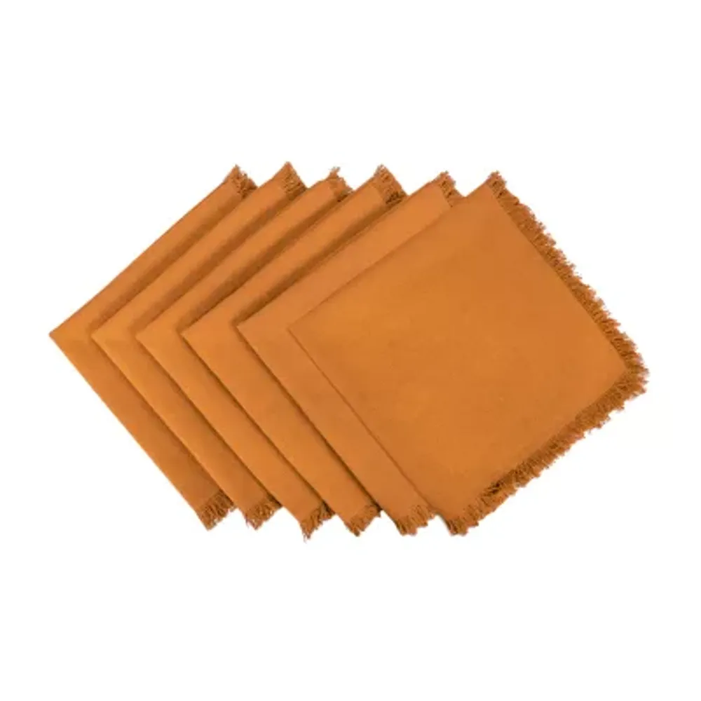 Design Imports Solid Pumpkin Spice 6-pc. Napkins