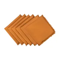 Design Imports Solid Pumpkin Spice 6-pc. Napkins