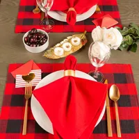 Design Imports Red Buffalo Check 6-pc. Placemats